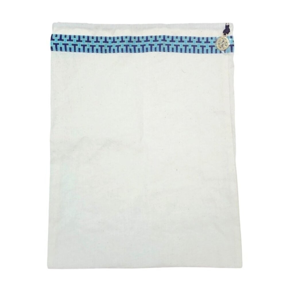 TORY BURCH Dust Bag Purse Shoe Travel Storage 15"× 11" Drawstring Logo Charm
